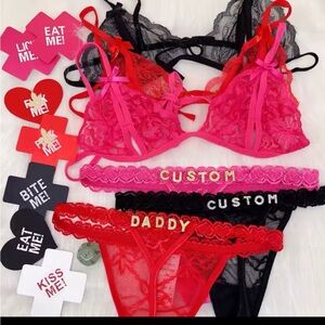 Custom lace thong and matching bra!
